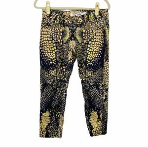McQ by Alexander McQueen Snake Cropped Skinny Jean